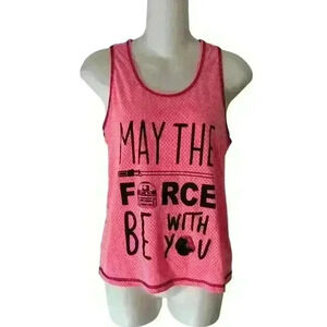 Star Wars Woman Tank Top S Pink May The Force Be With You Racerback